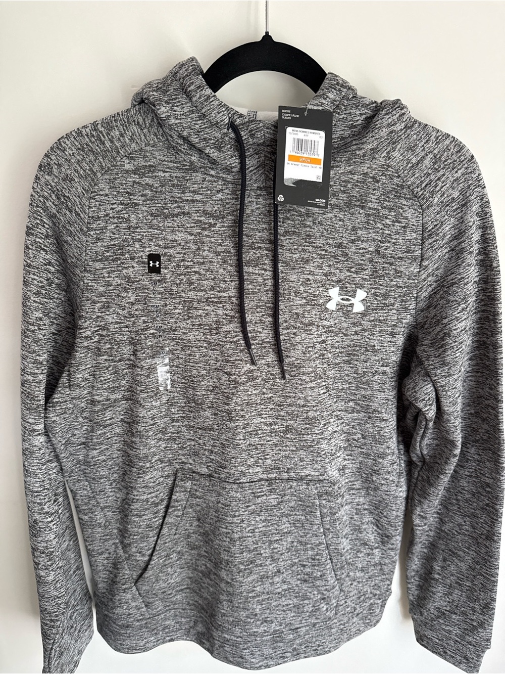 Under Armour Men's Heather Gray Pullover Hoodie with Logo